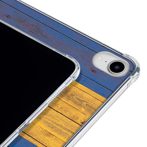Barbados Flag Dark Wood iPad 11th Gen (2025) Clear Case